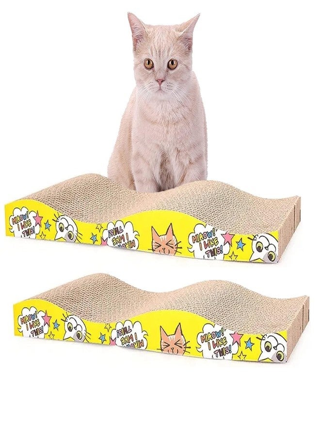 KittuPet Wave Reversible Cat Scratcher Cat Scratcher, XL Cat Scratching Post Suitable for All Type of Kitten, Large Size (Pack of 1) - Image 1